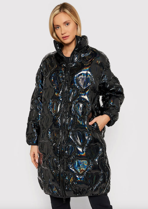 Love Moschino Black Polyester Jackets & Coat
